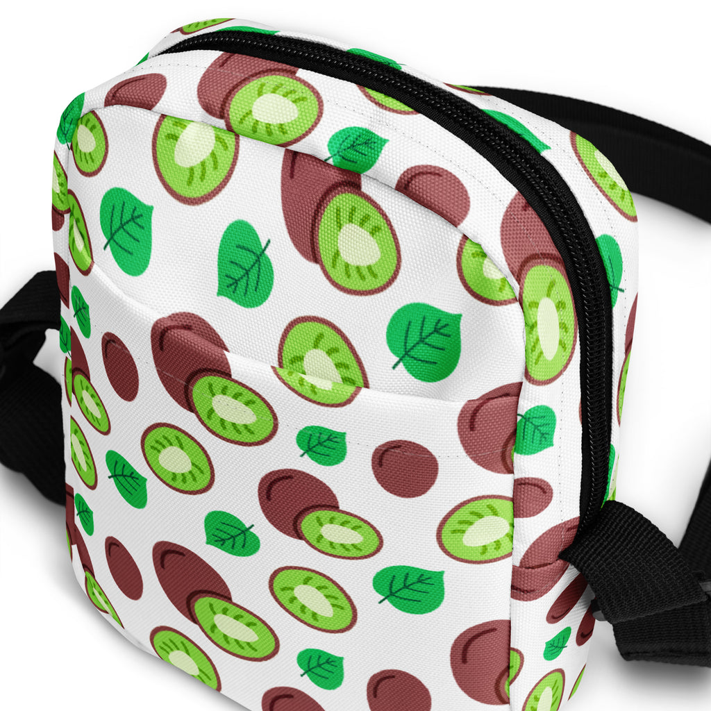 Kiwi Fruit Crossbody Bag – Water Resistant Mini Purse With Adjustable Strap & Pockets