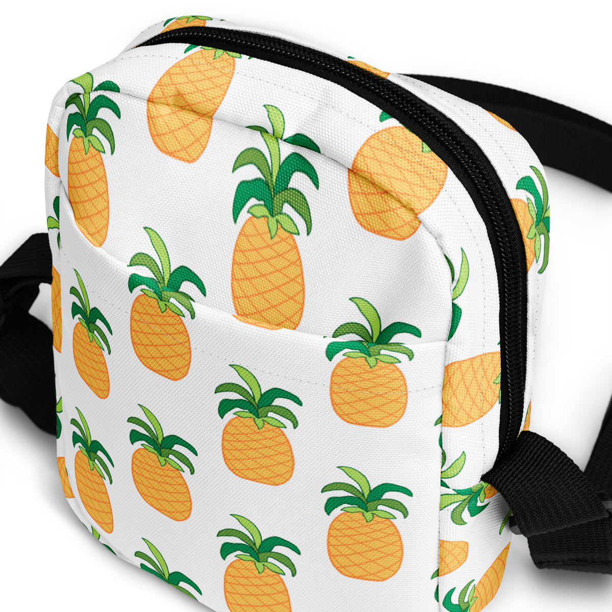 Pineapple Crossbody Bag – Water Resistant Mini Purse With Adjustable Strap & Pockets
