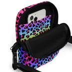 Girls Rainbow Leopard Crossbody Purse