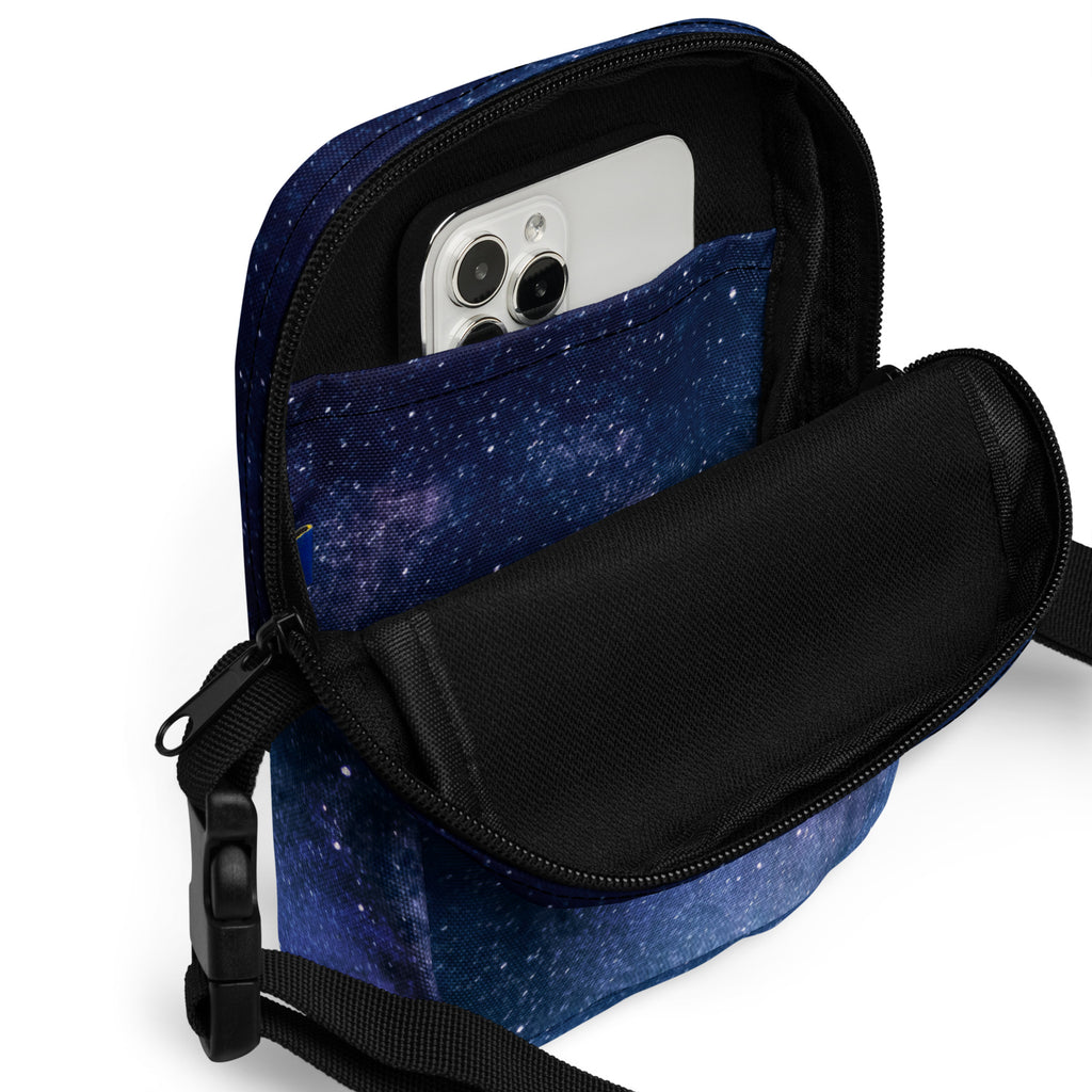 Realistic Galaxy Crossbody Bag – Water Resistant Mini Purse With Adjustable Strap & Pockets