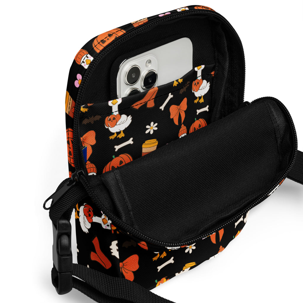 Goose Halloween Crossbody Bag – Water Resistant Mini Purse With Adjustable Strap & Pockets