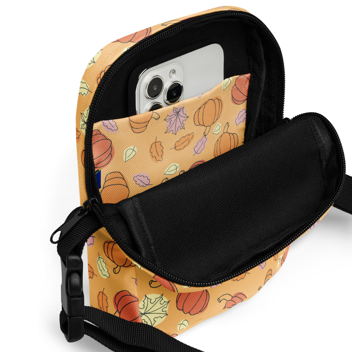 Girls Pumpkin Fall Crossbody Bag – Water Resistant Mini Purse With Adjustable Strap & Pockets