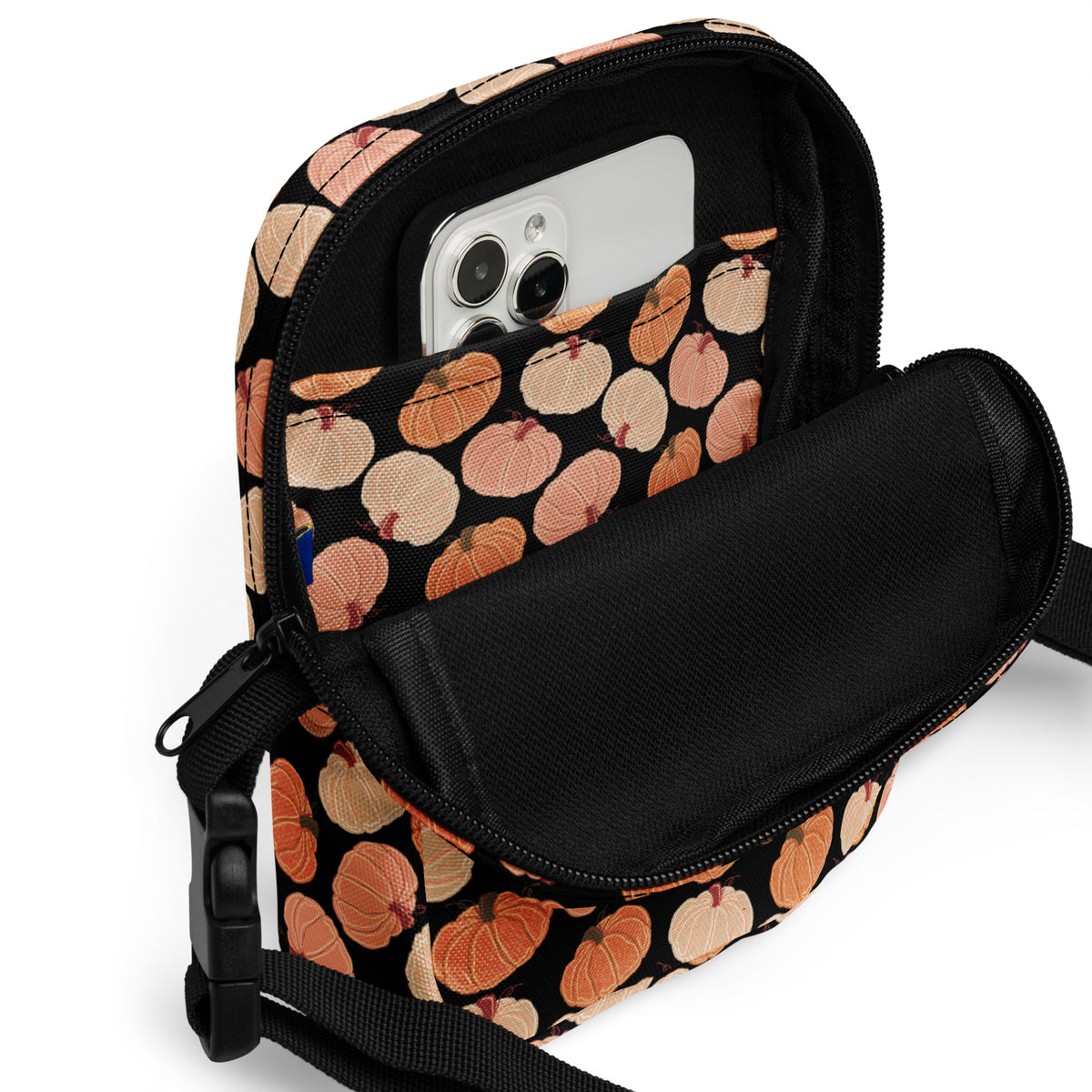 Pumpkin Patch Crossbody Bag – Water Resistant Mini Purse With Adjustable Strap & Pockets