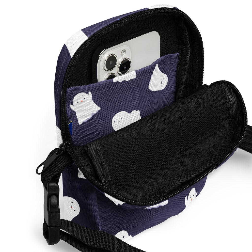 Girls Cute Ghost Crossbody Bag – Water Resistant Mini Purse With Adjustable Strap & Pockets
