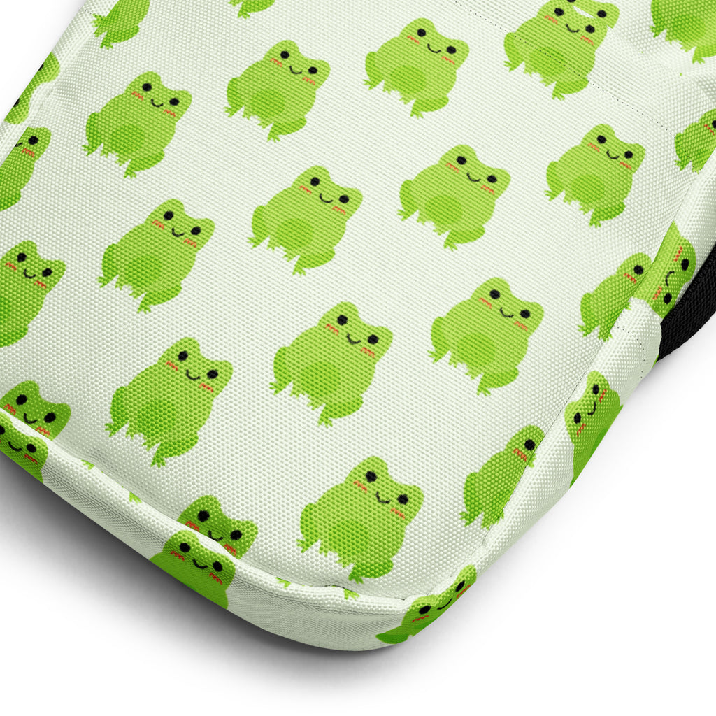 Girls Green Frog Crossbody Purse