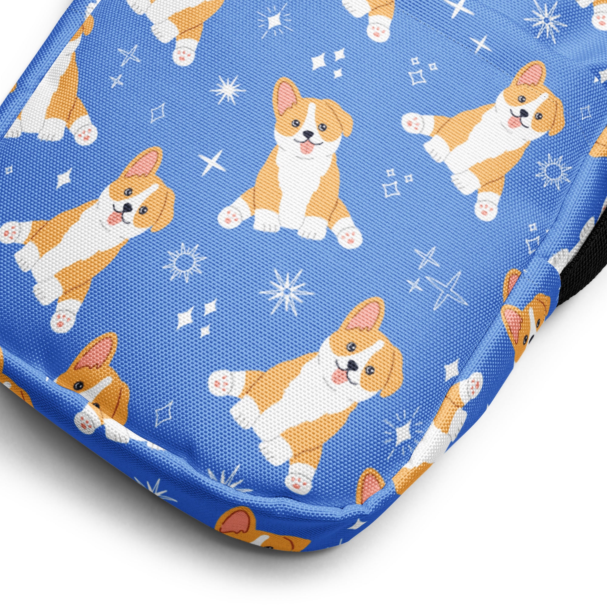 Girls Blue Corgi Crossbody Purse