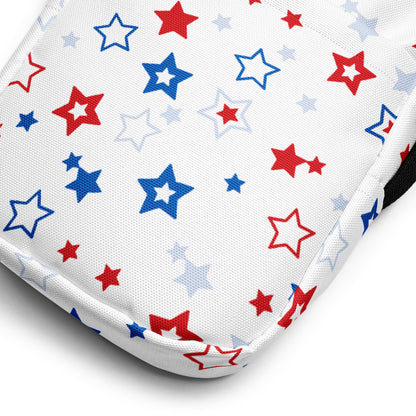 Girls Red White and Blue Stars Crossbody Purse