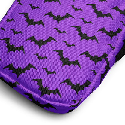 Kids Purple Bats Halloween Crossbody Purse