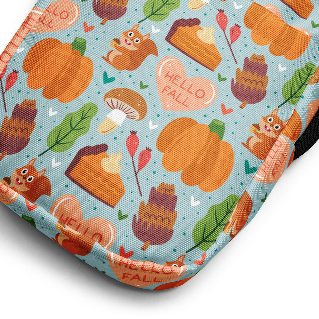 Cute Fall Crossbody Bag – Water Resistant Mini Purse With Adjustable Strap & Pockets