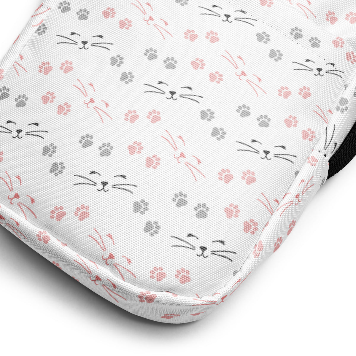 Cats & Whiskers Crossbody Bag – Water Resistant Mini Purse With Adjustable Strap & Pockets