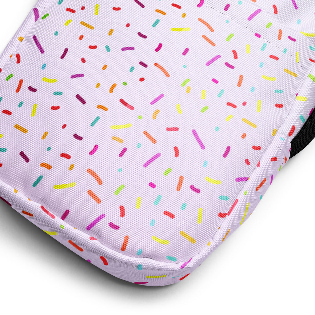 Girls Colorful Ice Cream Sprinkles Crossbody Bag – Water Resistant Mini Purse With Adjustable Strap & Pockets