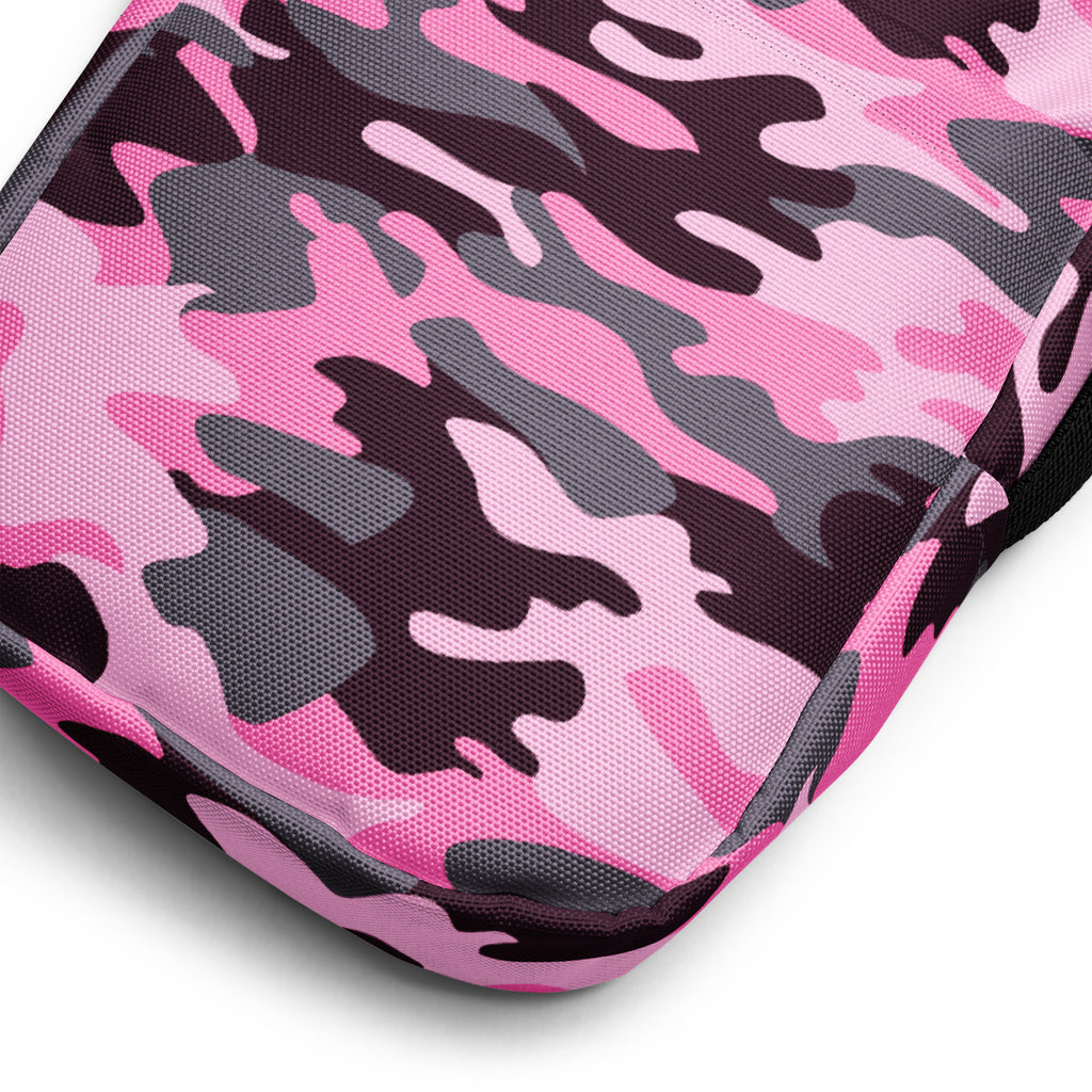 Pink Camouflage Crossbody Bag – Water Resistant Mini Purse With Adjustable Strap & Pockets