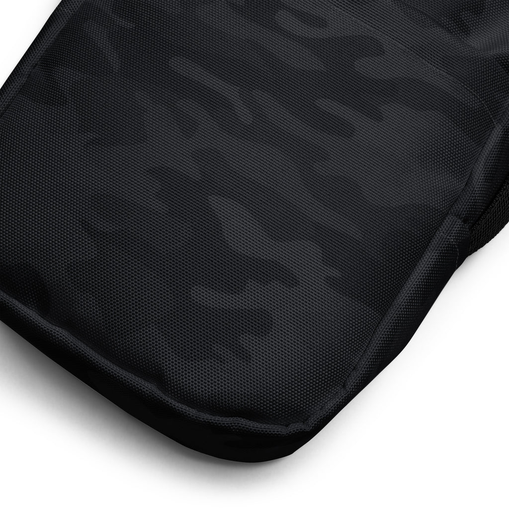 Black Camouflage Crossbody Bag – Water Resistant Mini Purse With Adjustable Strap & Pockets