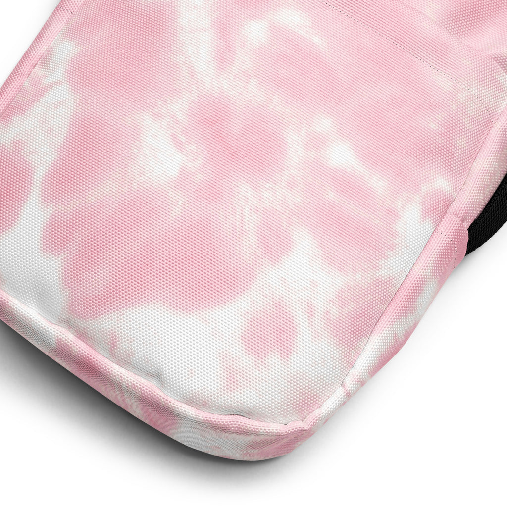 Pink Tie Dye Crossbody Bag – Water Resistant Mini Purse With Adjustable Strap & Pockets
