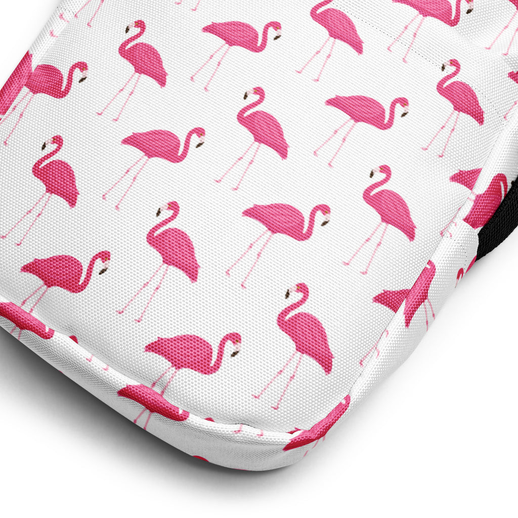 Pink Flamingo Crossbody Bag – Water Resistant Mini Purse With Adjustable Strap & Pockets