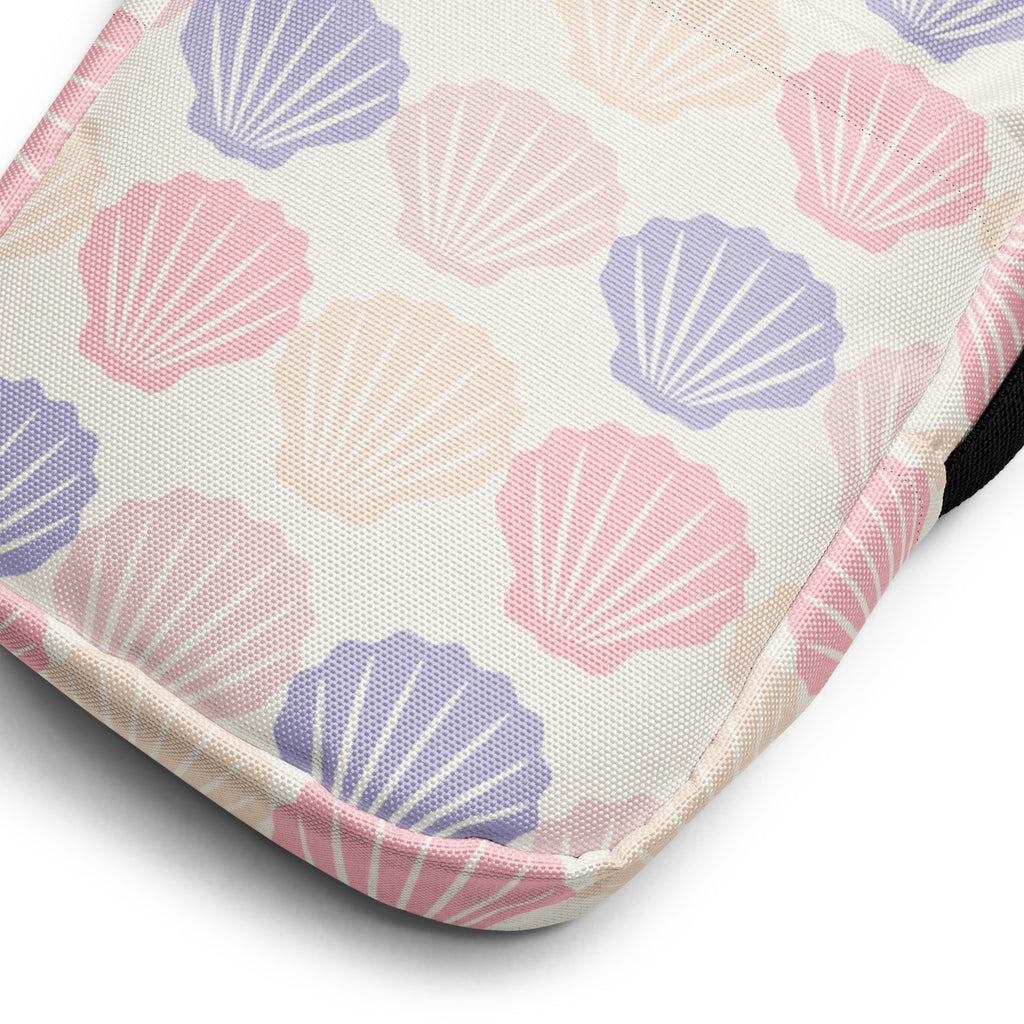 Colorful Pastel Seashell Crossbody Bag – Water Resistant Mini Purse With Adjustable Strap & Pockets