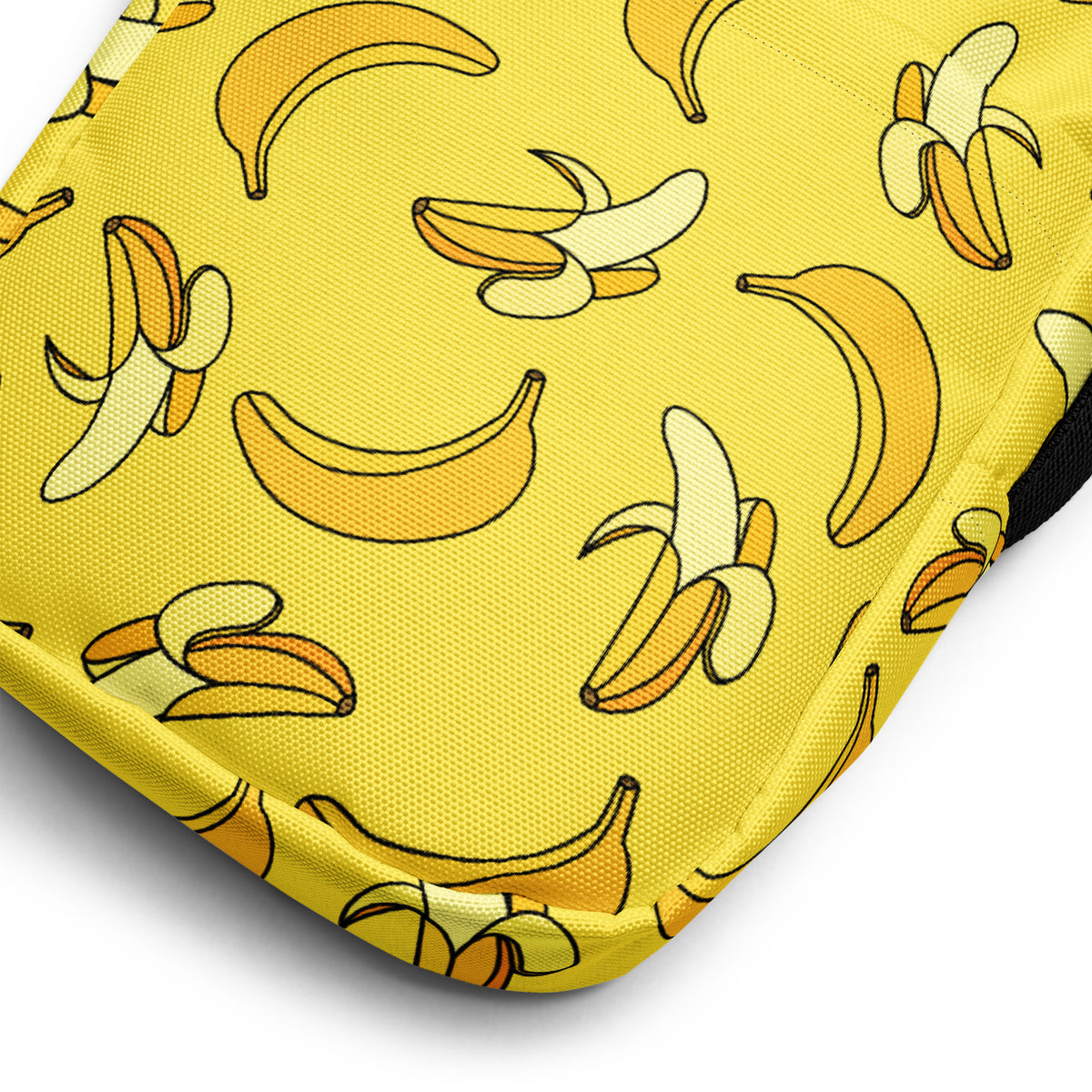 Yellow Banana Crossbody Bag – Water Resistant Mini Purse With Adjustable Strap & Pockets