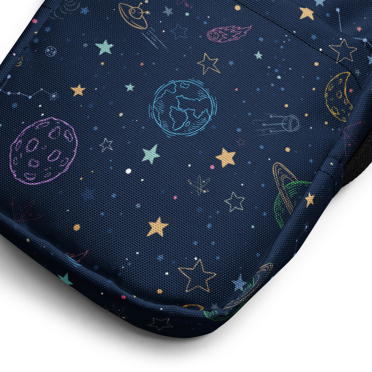 Outer Space Galaxy Crossbody Bag – Water Resistant Mini Purse With Adjustable Strap & Pocket