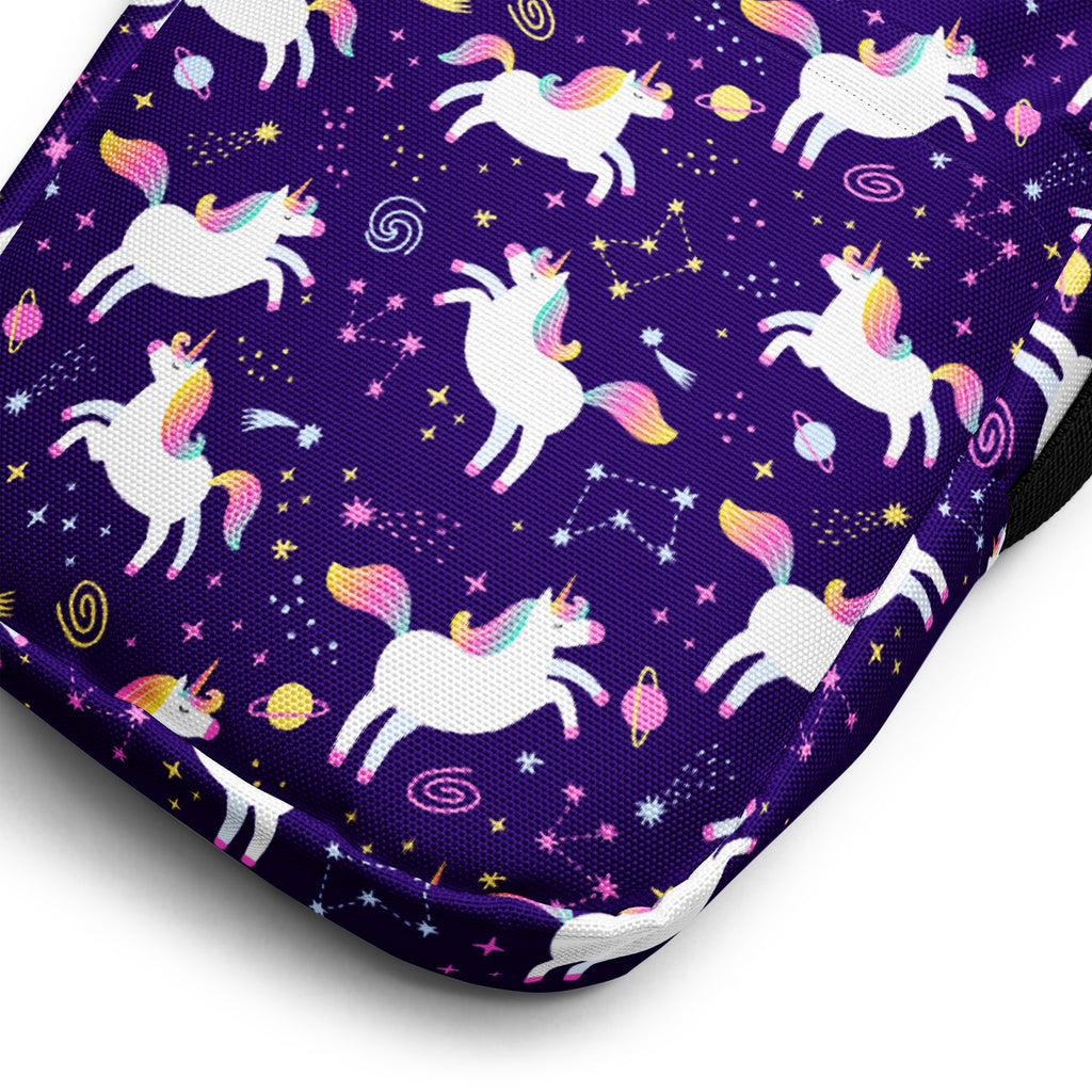 Girls Purple Unicorn Crossbody Bag – Water Resistant Mini Purse With Adjustable Strap & Pockets