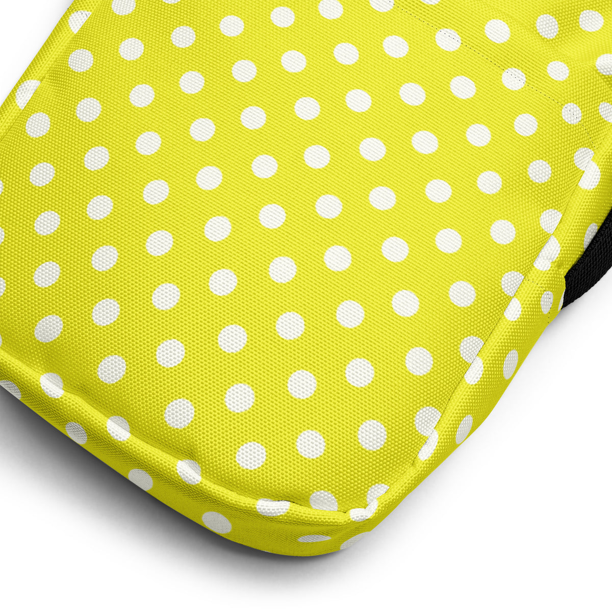 Yellow Polka Dot Crossbody Bag – Water Resistant Mini Purse With Adjustable Strap & Pockets