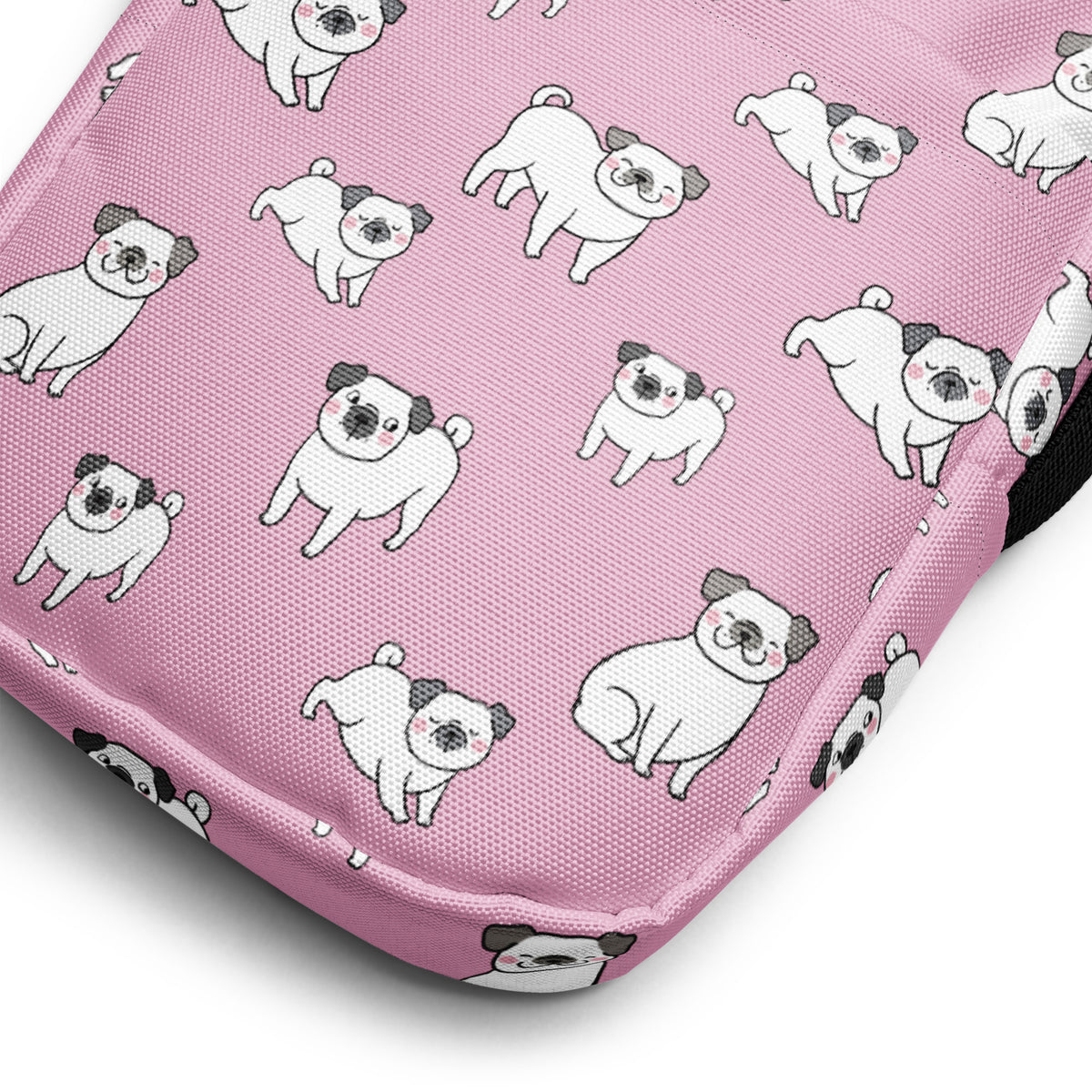 Pink Pug Crossbody Bag – Water Resistant Mini Purse With Adjustable Strap & Pockets