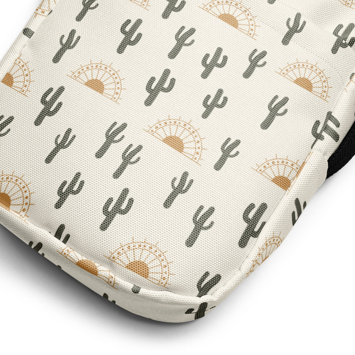 Desert Cactus Sunrise Crossbody Bag – Water Resistant Mini Purse With Adjustable Strap & Pockets