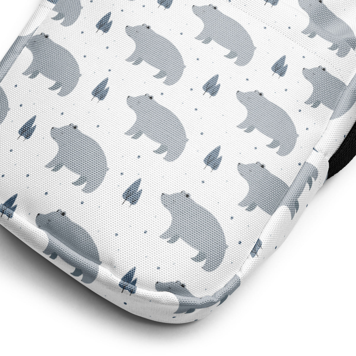 Girls Gray Bear Crossbody Bag – Water Resistant Mini Purse With Adjustable Strap & Pockets