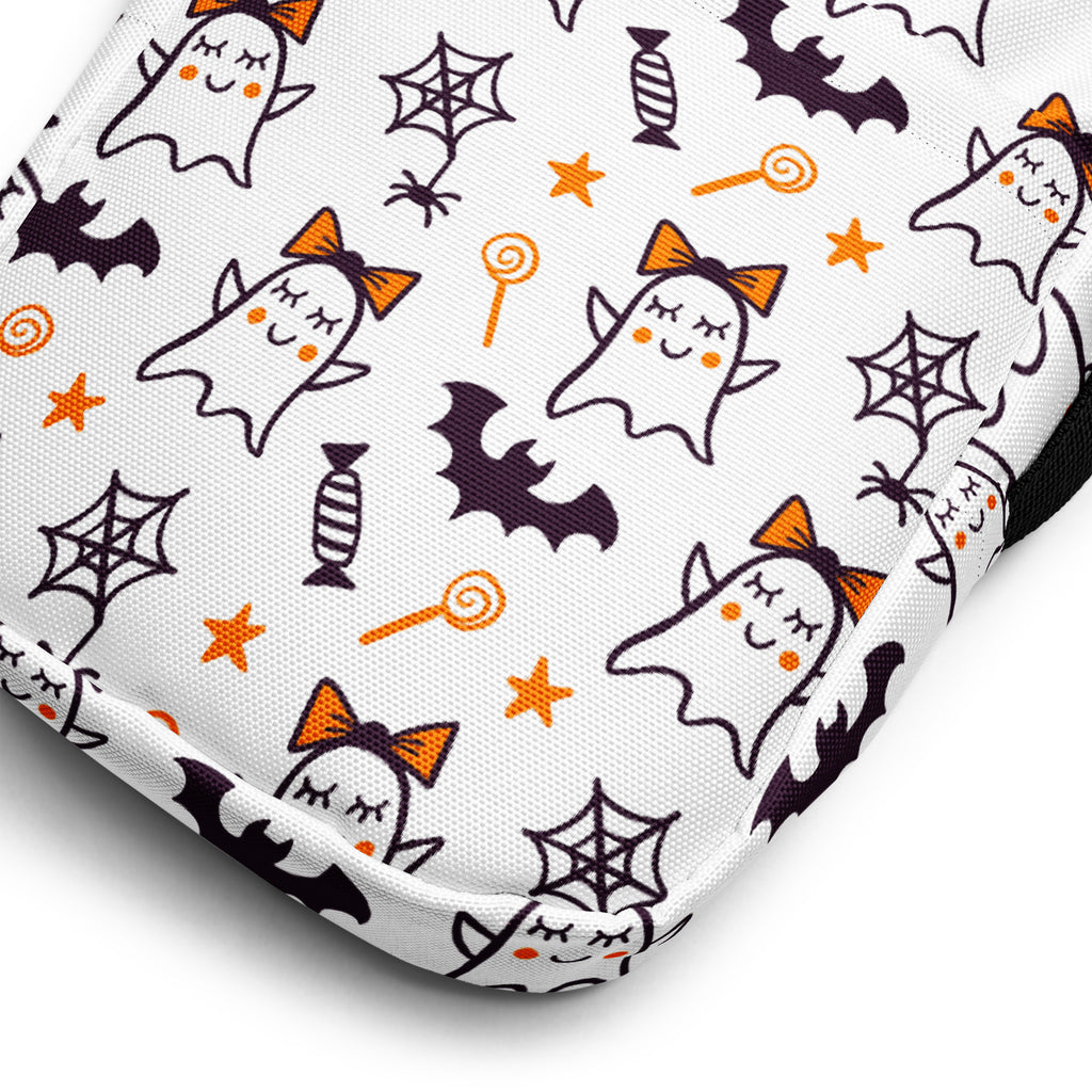 Girls Cute Ghost Halloween Crossbody Bag – Water Resistant Mini Purse With Adjustable Strap & Pockets