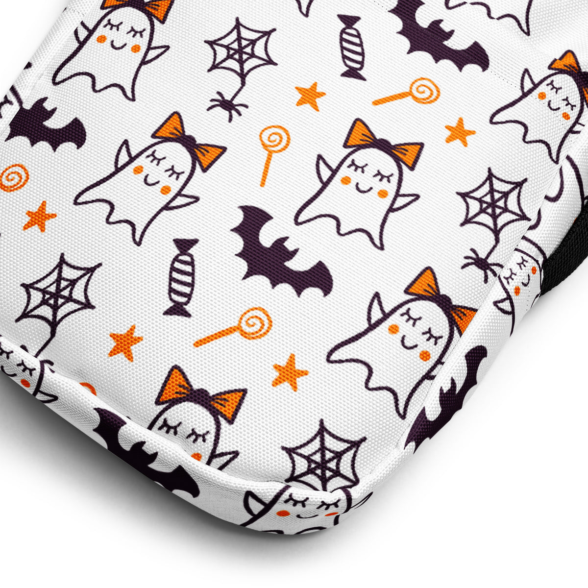 Girls Cute Ghost Halloween Crossbody Bag – Water Resistant Mini Purse With Adjustable Strap & Pockets