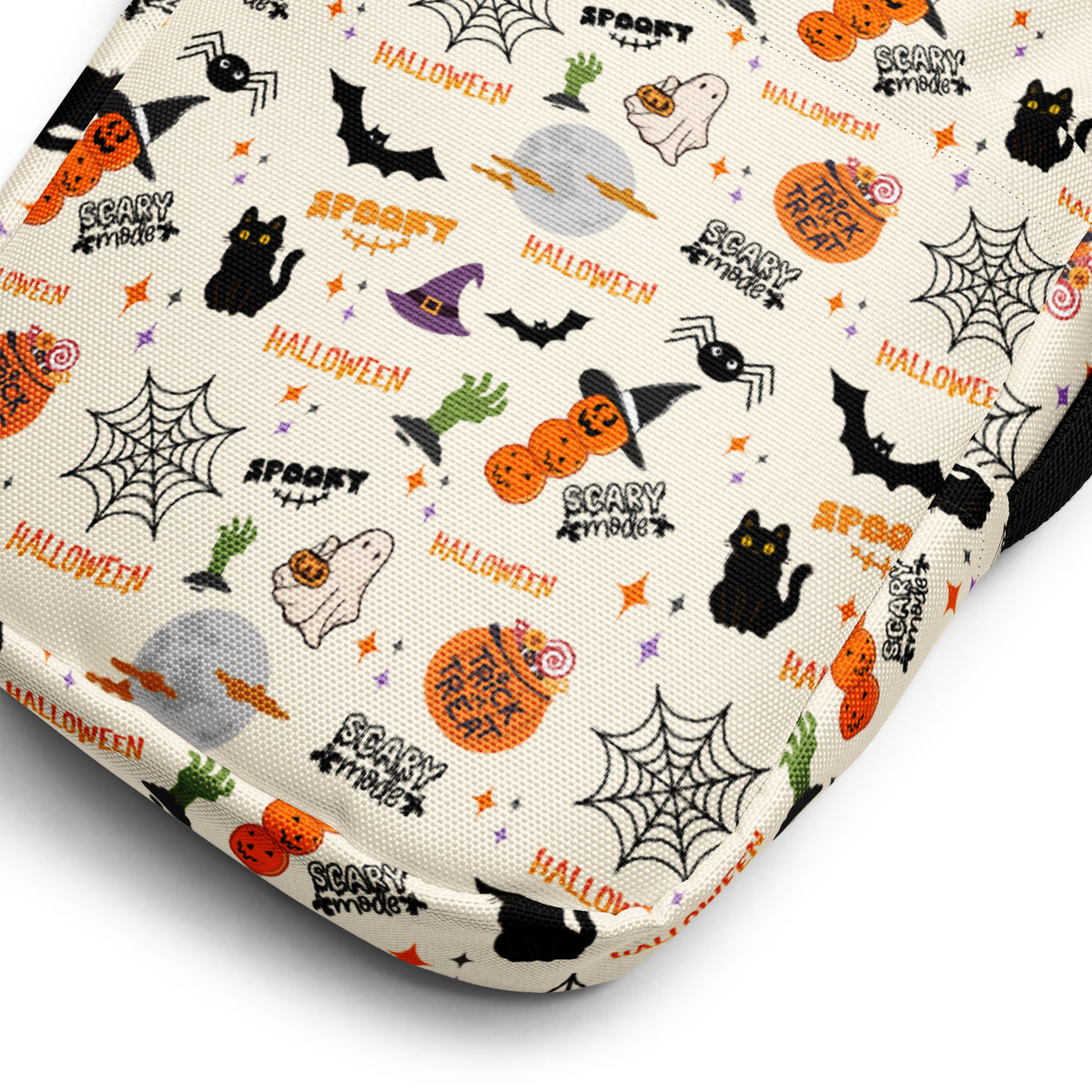 Girls Halloween Icons Crossbody Bag – Water Resistant Mini Purse With Adjustable Strap & Pockets
