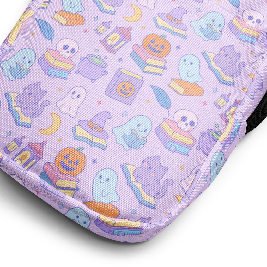 Book Themed Halloween Crossbody Bag – Water Resistant Mini Purse With Adjustable Strap & Pockets
