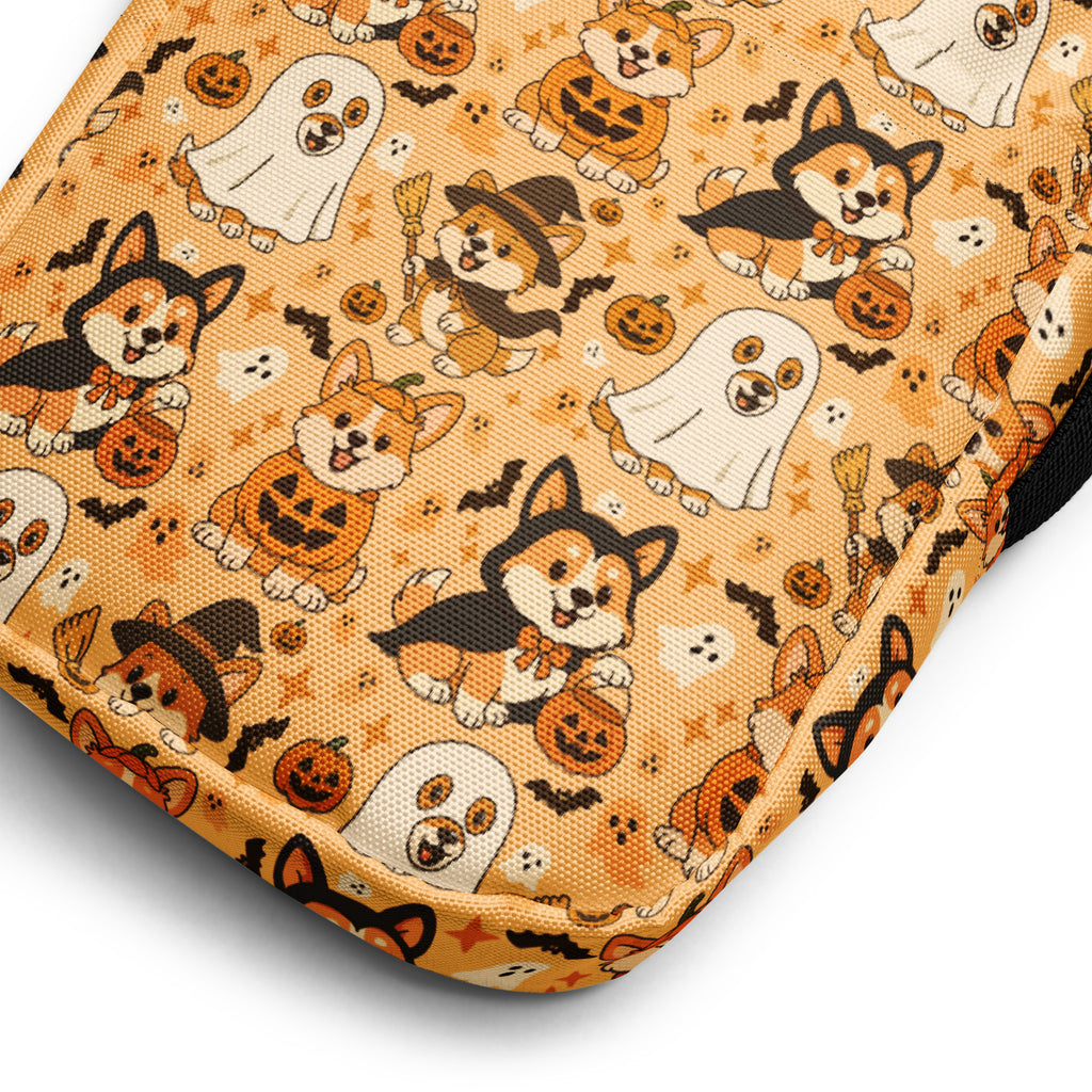 Halloween Corgi Dog Crossbody Bag – Water Resistant Mini Purse With Adjustable Strap & Pockets