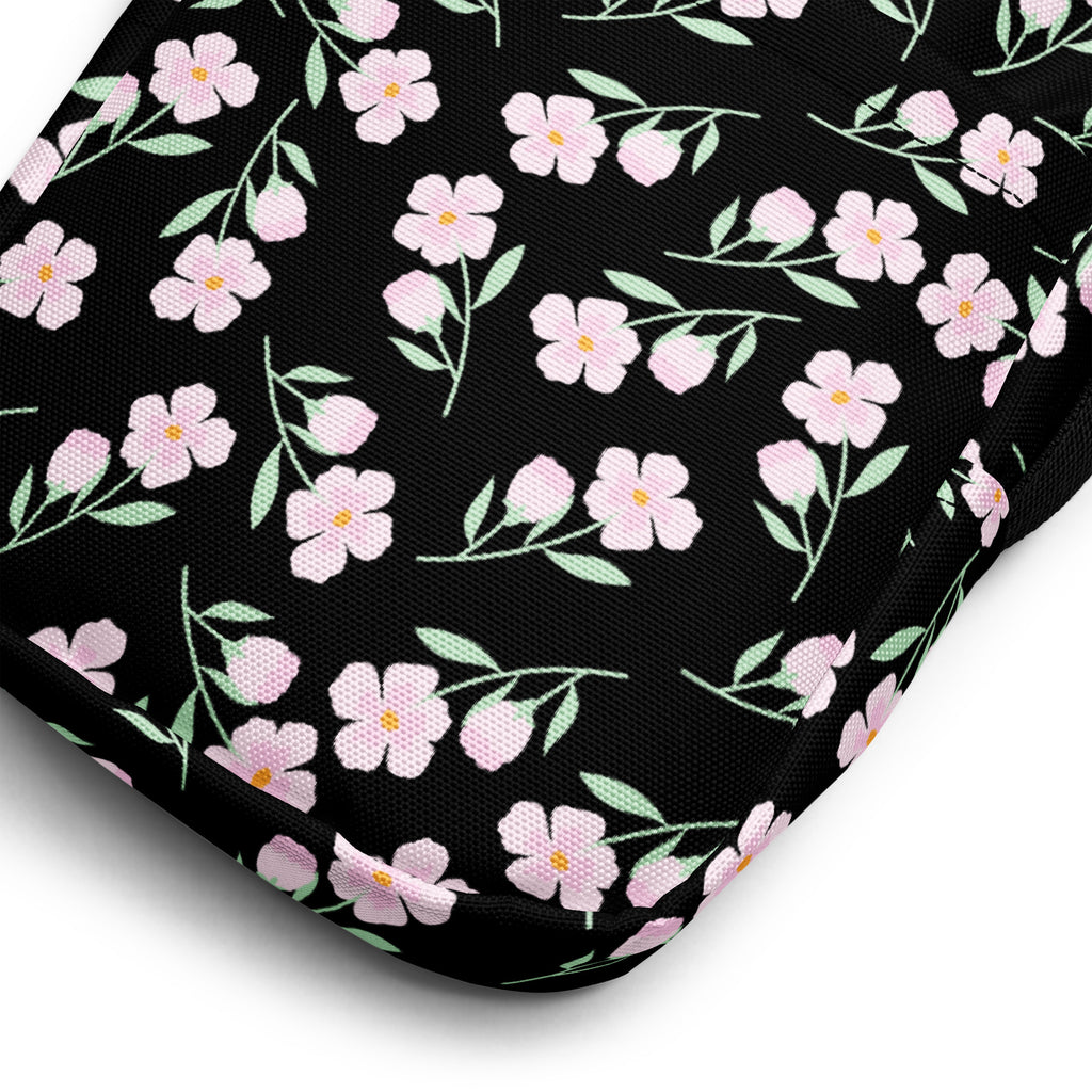 Pink Floral Crossbody Bag – Water Resistant Mini Purse With Adjustable Strap & Pockets