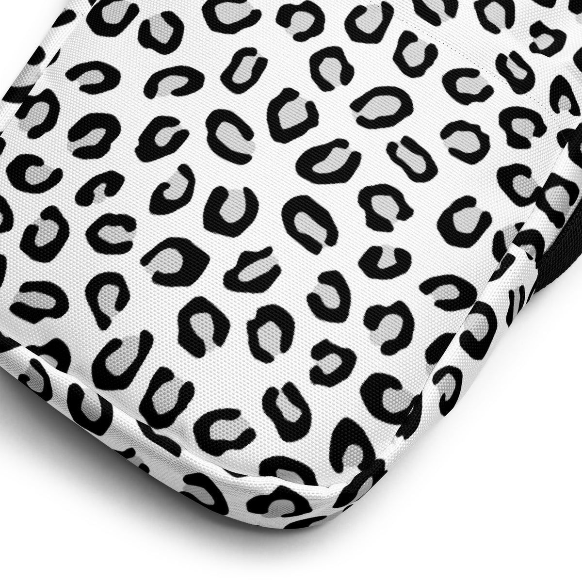 Girls Black & White Leopard Crossbody Bag – Water Resistant Mini Purse With Adjustable Strap & Pockets