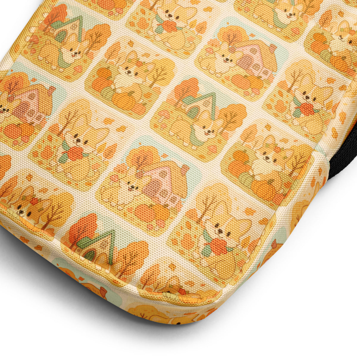 Fall Corgi Crossbody Bag – Water Resistant Mini Purse With Adjustable Strap & Pockets