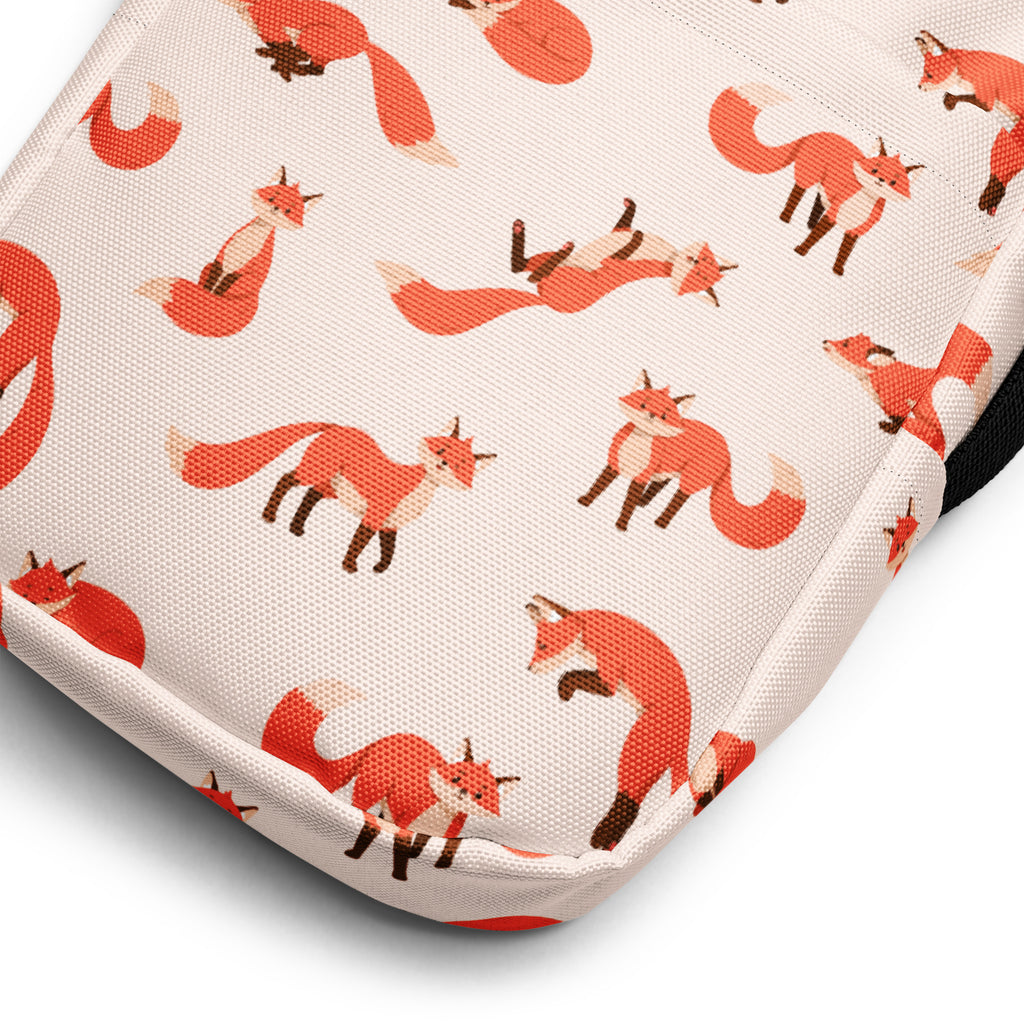 Girls Orange Fox Crossbody Bag – Water Resistant Mini Purse With Adjustable Strap & Pockets