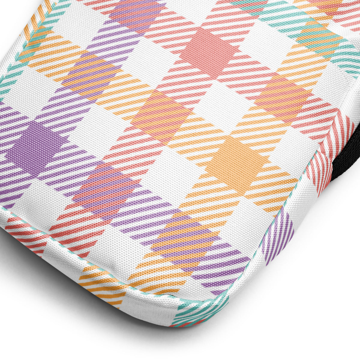 Colorful Plaid Crossbody Bag – Water Resistant Mini Purse With Adjustable Strap & Pockets