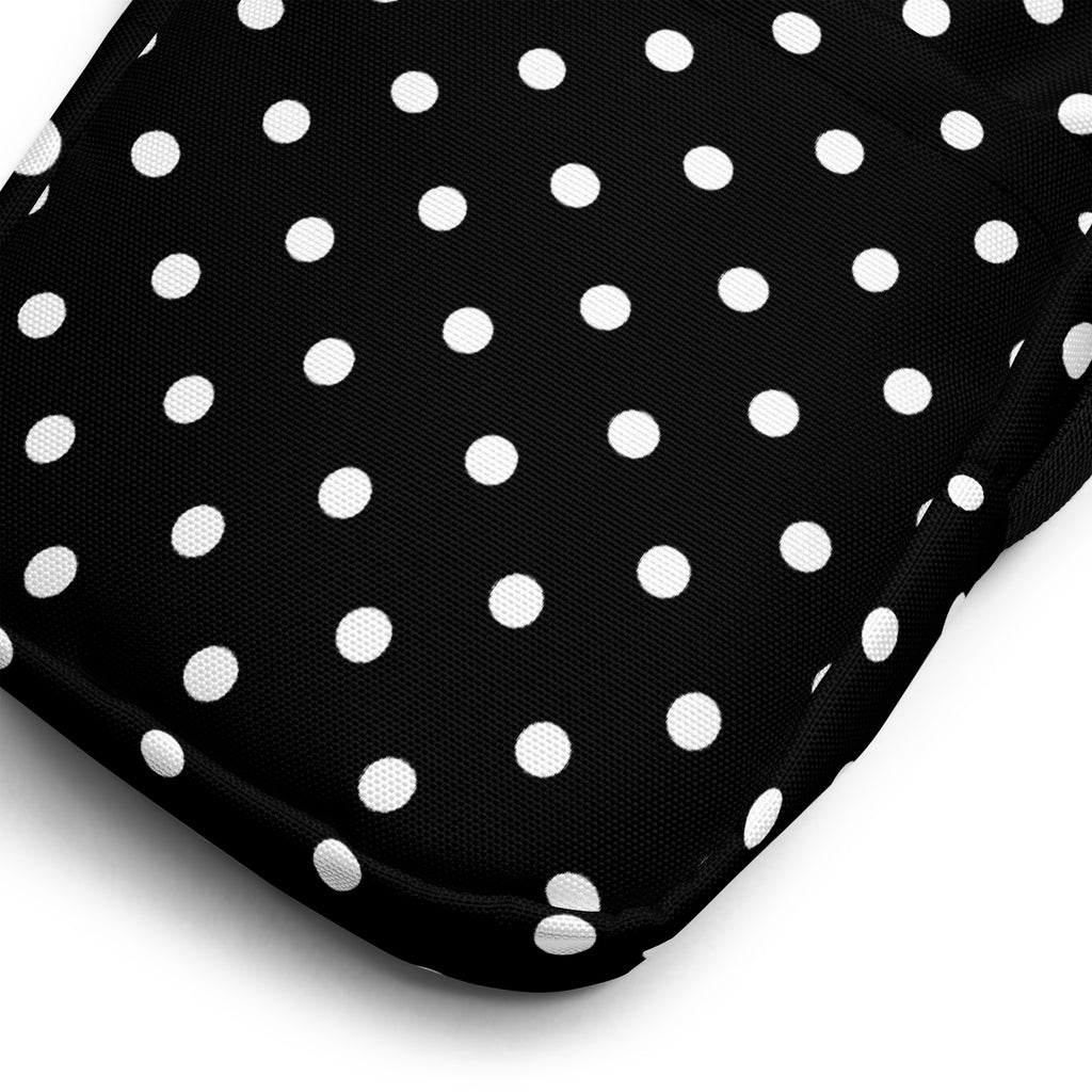 Girls Black Polka Dot Crossbody Bag – Water Resistant Mini Purse With Adjustable Strap & Pockets