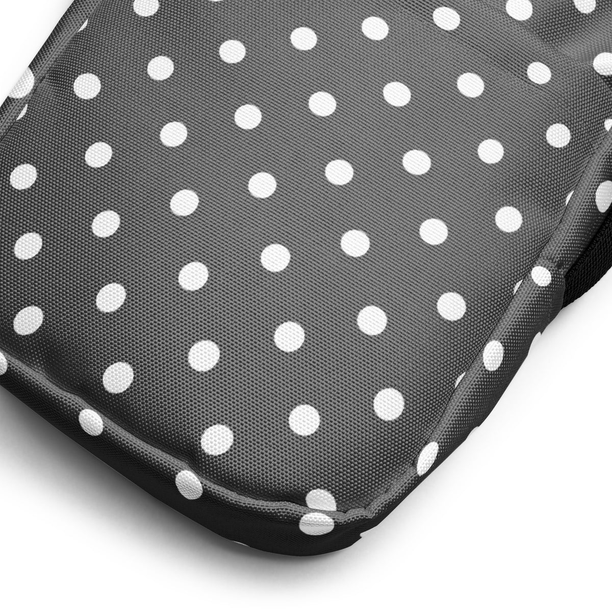 Gray Polka Dot Crossbody Bag – Water Resistant Mini Purse With Adjustable Strap & Pockets