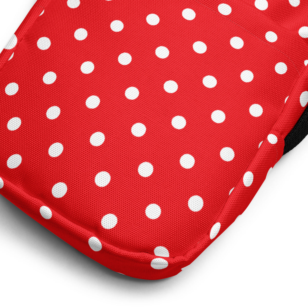Red Polka Dot Crossbody Bag – Water Resistant Mini Purse With Adjustable Strap & Pockets