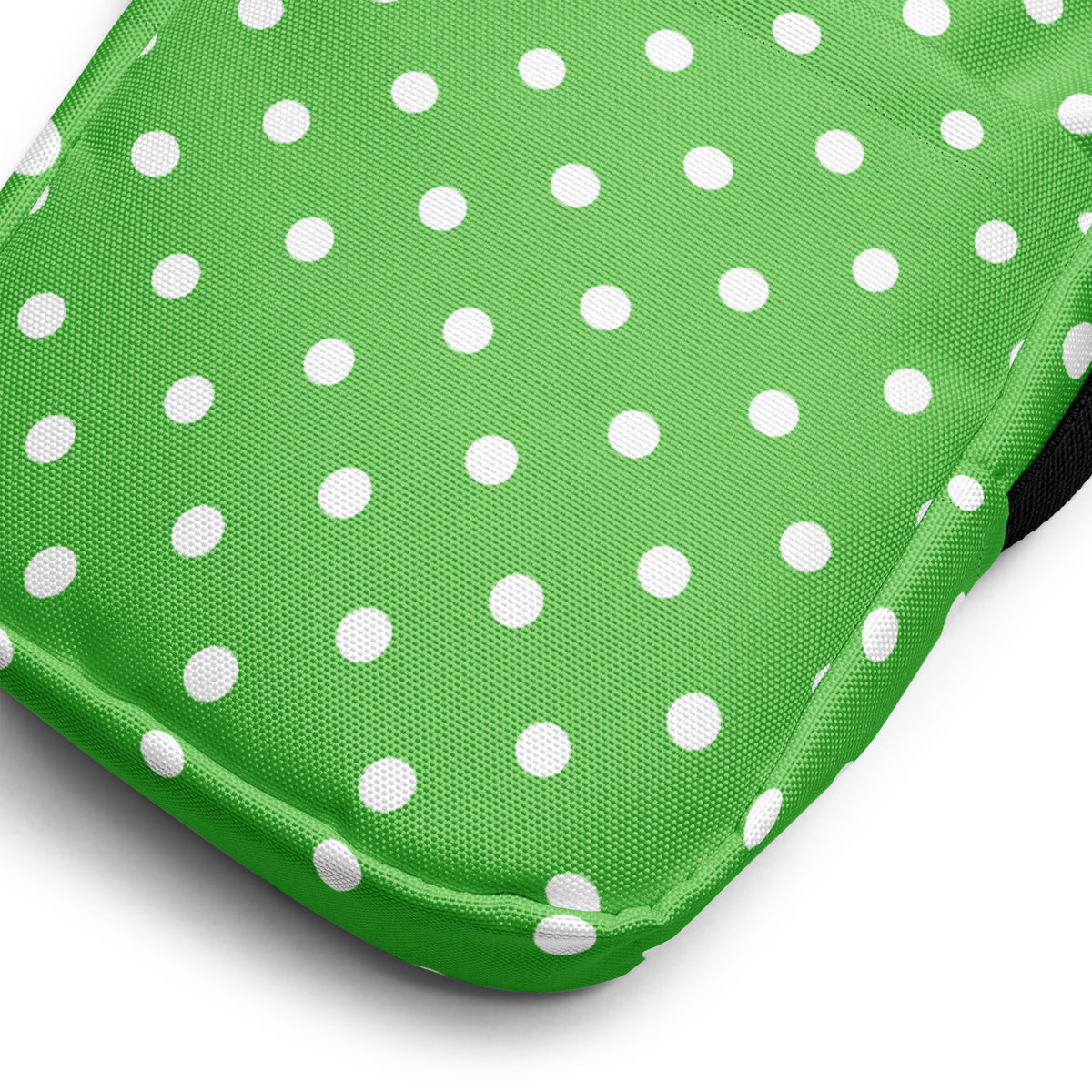Green Polka Dot Crossbody Bag – Water Resistant Mini Purse With Adjustable Strap & Pockets