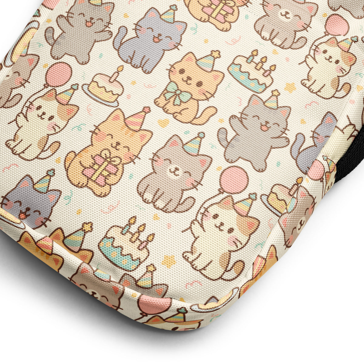 Girls Kitten Birthday Crossbody Bag – Water Resistant Mini Purse With Adjustable Strap & Pockets