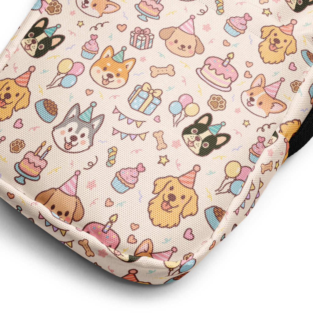 Girls Puppy Birthday Crossbody Bag – Water Resistant Mini Purse With Adjustable Strap & Pockets