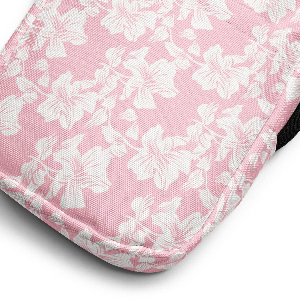 Girls Pink Hibiscus Crossbody Bag – Water Resistant Mini Purse With Adjustable Strap & Pockets