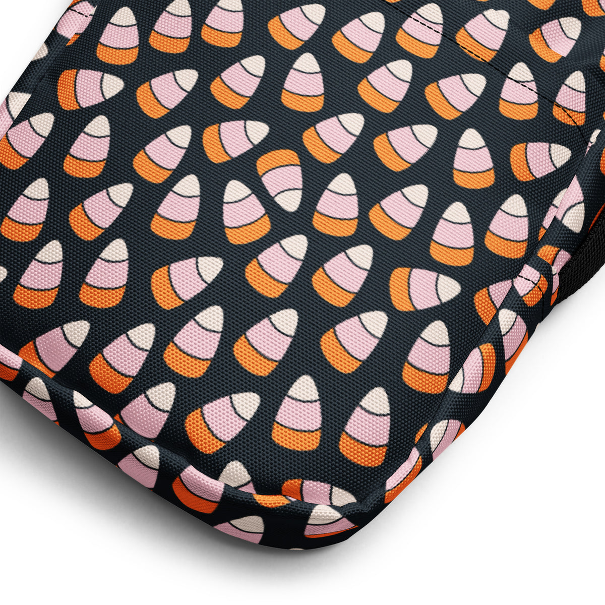 Girls Pink & Orange Candy Corn Halloween Crossbody Bag – Water Resistant Mini Purse With Adjustable Strap & Pockets