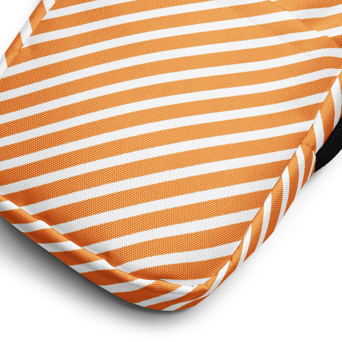 Orange & White Striped Halloween Crossbody Bag – Water Resistant Mini Purse With Adjustable Strap & Pockets