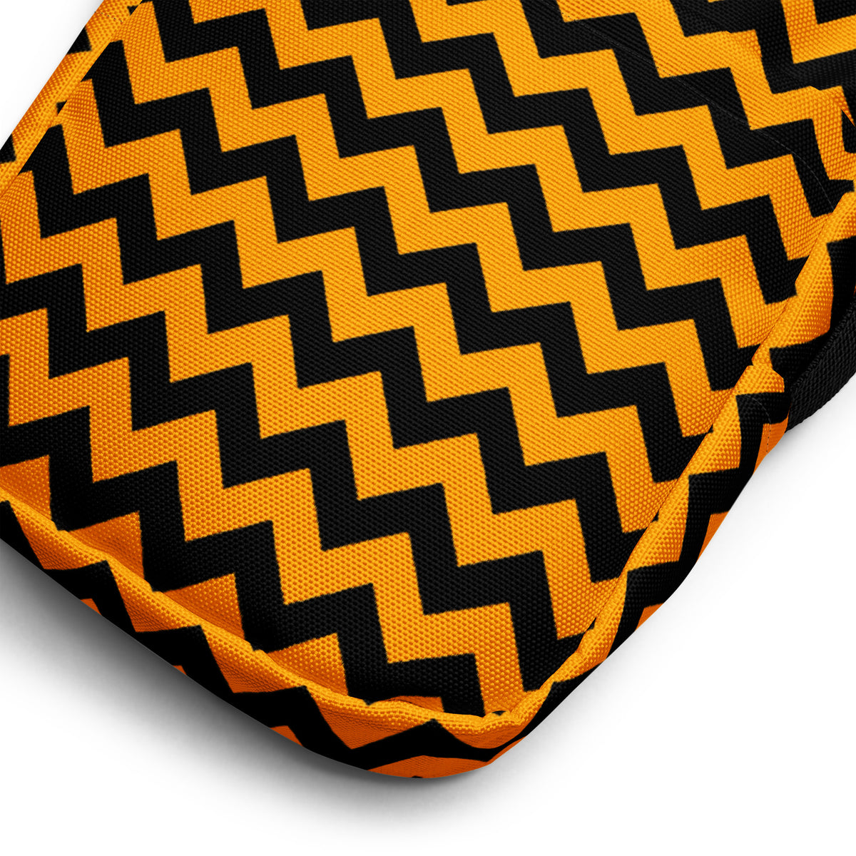 Orange Chevron Halloween Crossbody Bag – Water Resistant Mini Purse With Adjustable Strap & Pockets