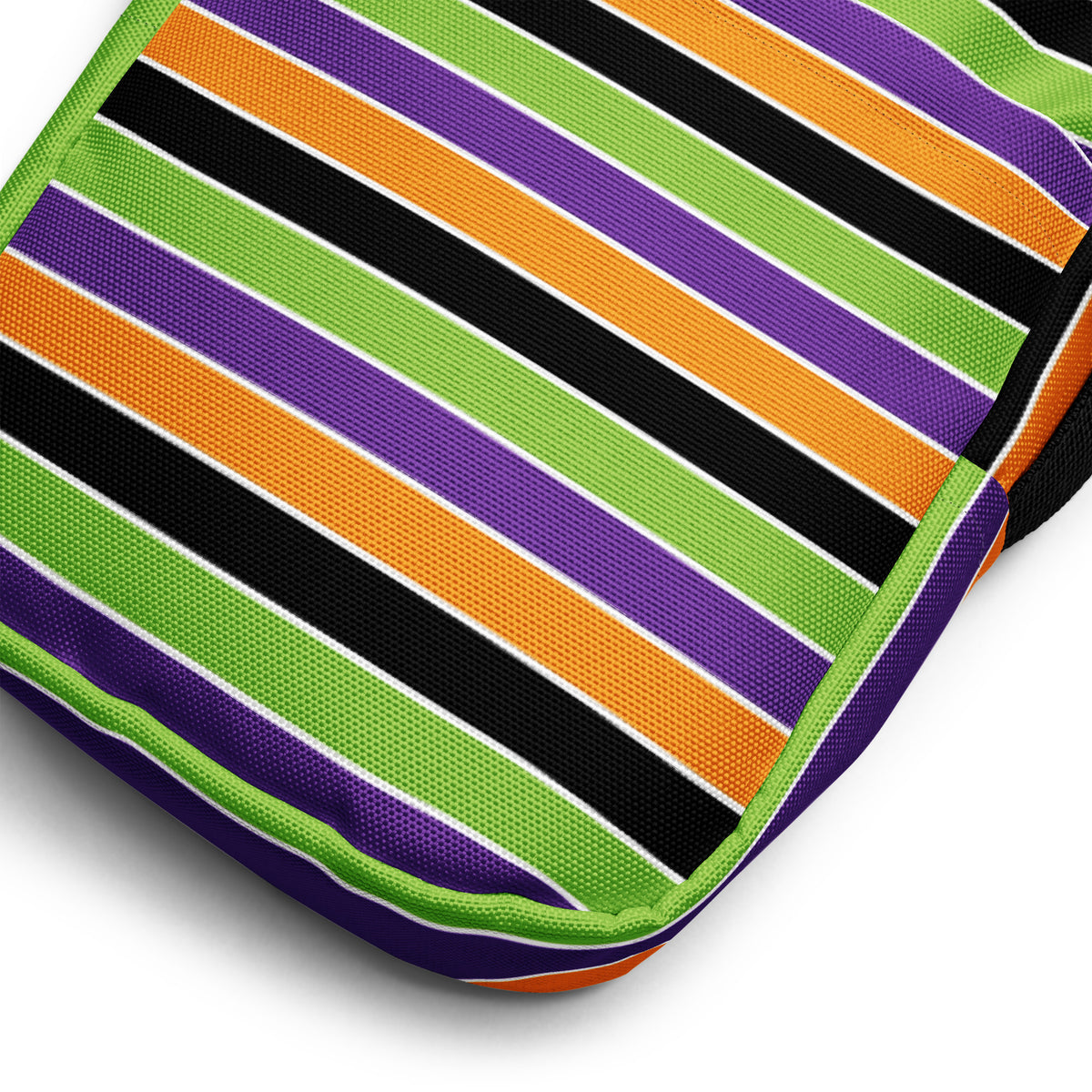Halloween Striped Crossbody Bag – Water Resistant Mini Purse With Adjustable Strap & Pockets