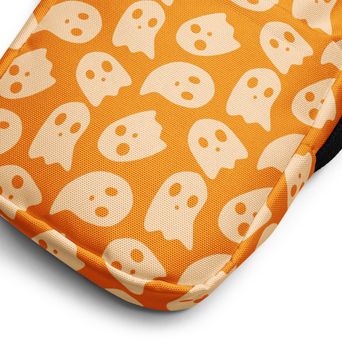 Orange Ghosts Halloween Crossbody Bag – Water Resistant Mini Purse With Adjustable Strap & Pockets