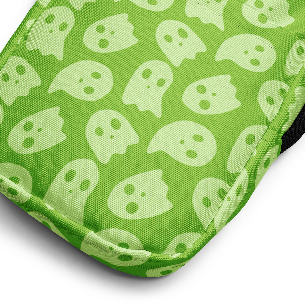 Green Ghosts Halloween Crossbody Bag – Water Resistant Mini Purse With Adjustable Strap & Pockets